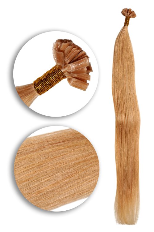 25 Keratin Bonding Hair Extensions 100% Echthaar in blond #27