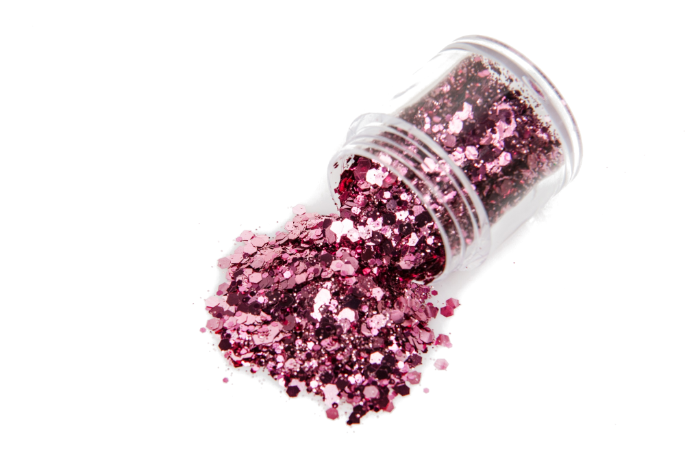 Glitterpuder & Pailletten mix rosa 10g