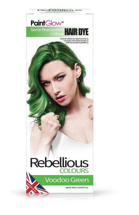 Rebellious semi-permanente Haarfarbe Voodoo Green, 70m