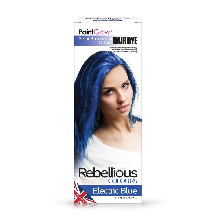 Rebellious semi-permanente Haarfarbe Electric Blue, 70ml