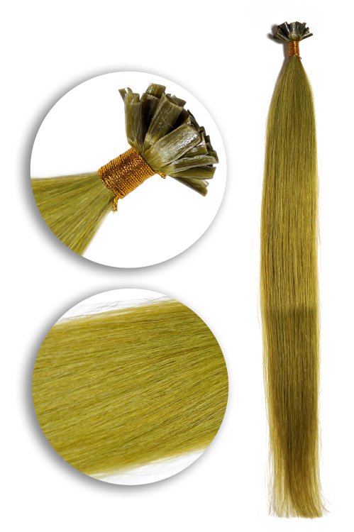 25 Keratin Bonding Hair Extensions aus 100% Echthaar #Grün