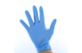 Einweg-Handschuhe Blau ohne Latex / Nitril puderfrei Small
