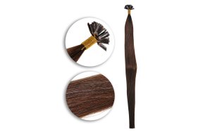 25 Keratin Bonding Hair Extensions aus 100% Echthaar in braun #3