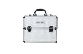 Professioneller Aluminium Koffer, Weiß glitzer