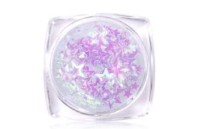 Nailart-Sterne klar irisierend holographic
