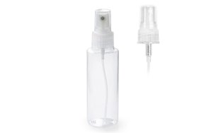 ransparente Reiseflasche mit Spray, 100 ml