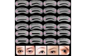 Stencil zum Formen der Augenbrauen im Schablonenset 24-tlg