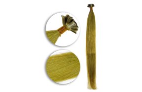 25 Keratin Bonding Hair Extensions aus 100% Echthaar in grün